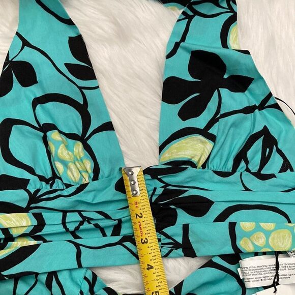 Zara Aqua and Black Crop Top Size M - Picture 11 of 12